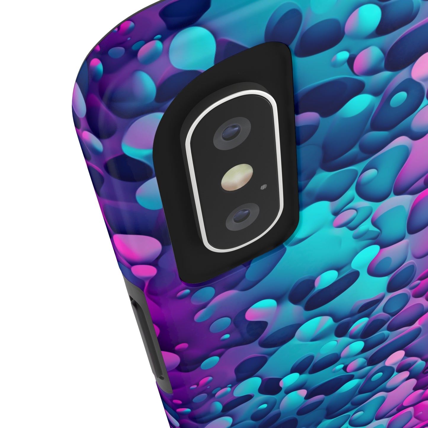 3D Bubble Print Pattern Design Tough Phone Case compatible with a large variety of iPhone models, Phone Case, Gift