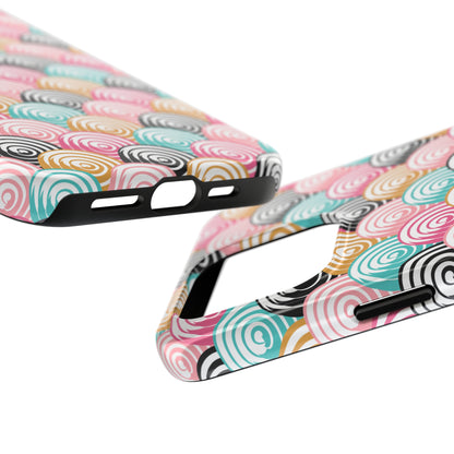 Rainbow Swirls Pattern design Tough Phone Case compatible with a large variety of iphone models