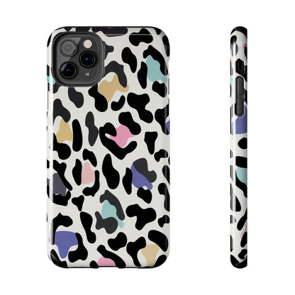 Rainbow Leopard Print design Tough Phone Case compatible with a large variety of iPhone models, Birthday Gift, Phone Case