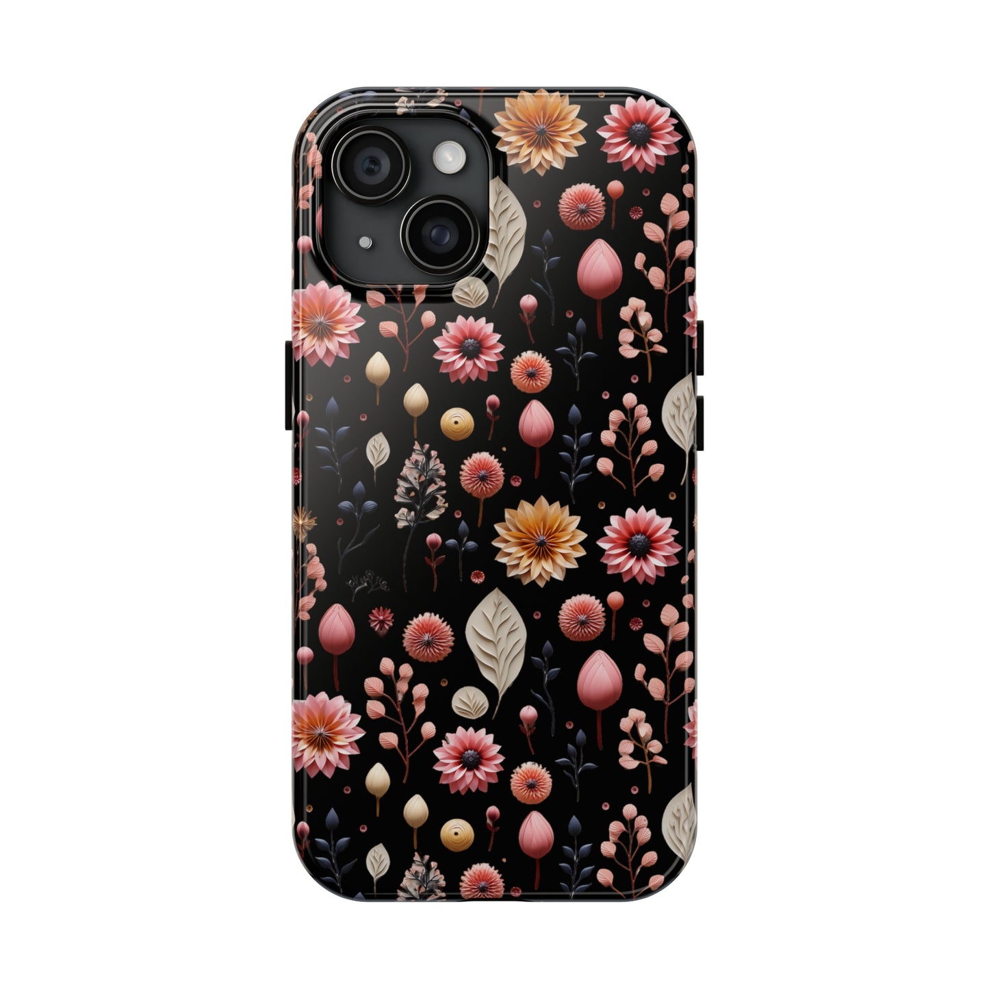 Floating Flowers print design Tough Phone Case compatible with a large variety of iphone models