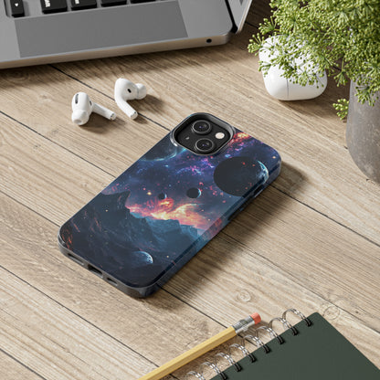 Galaxy Themed Digital print Design Tough Phone Case compatible with a large variety of iPhone models, Gift, Phone Case