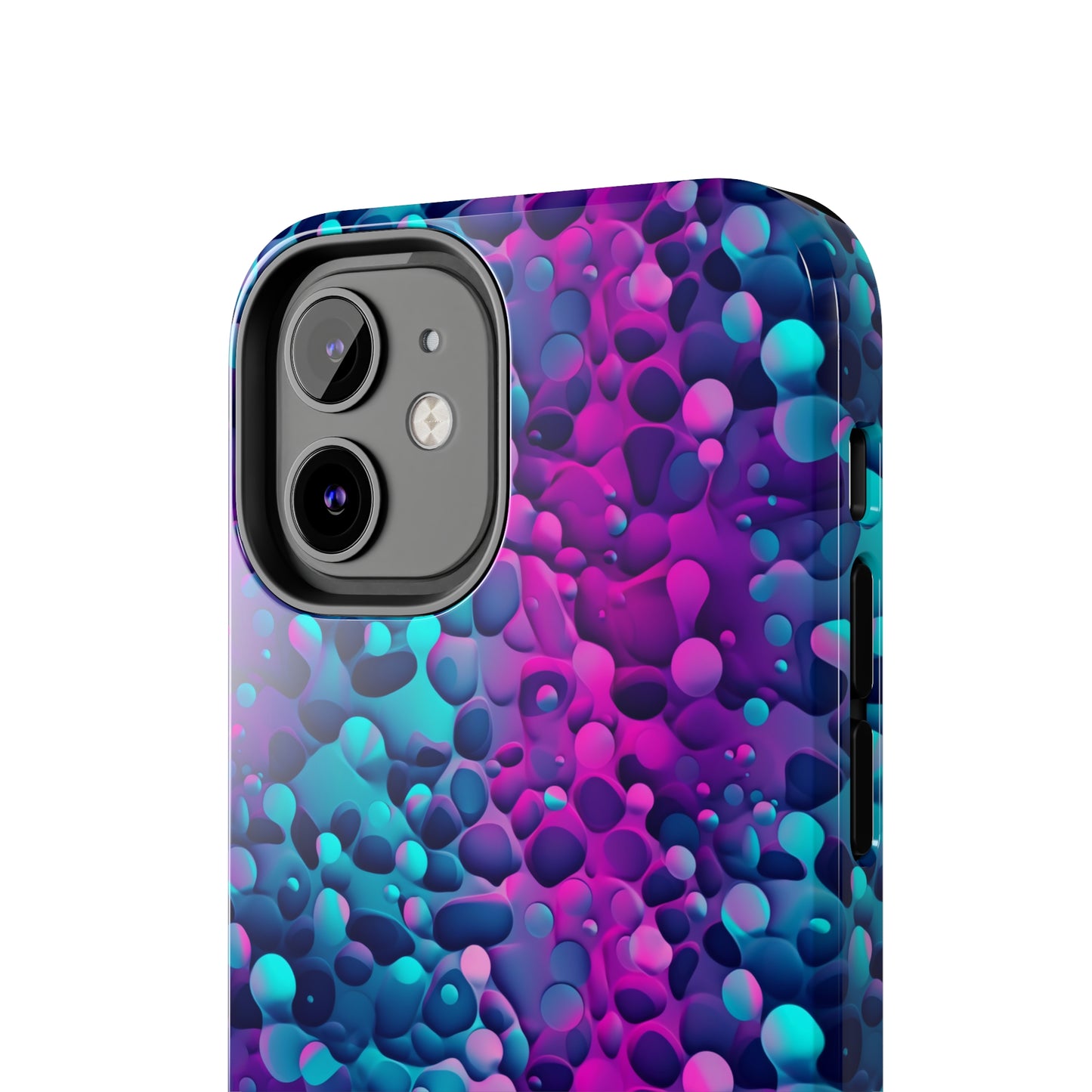 3D Bubble Print Pattern Design Tough Phone Case compatible with a large variety of iPhone models, Phone Case, Gift