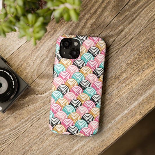 Rainbow Swirls Pattern design Tough Phone Case compatible with a large variety of iphone models