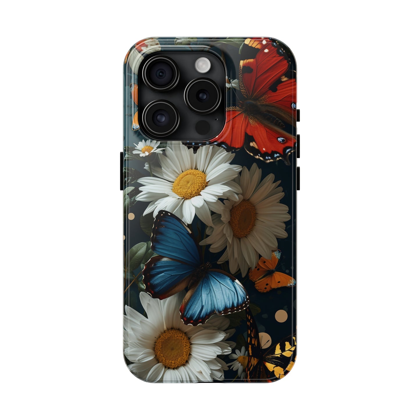 Wildflowers & Butterflies Vibrant Tones Digital print Design Tough Phone Case compatible with a large variety of iPhone models, Phone Case