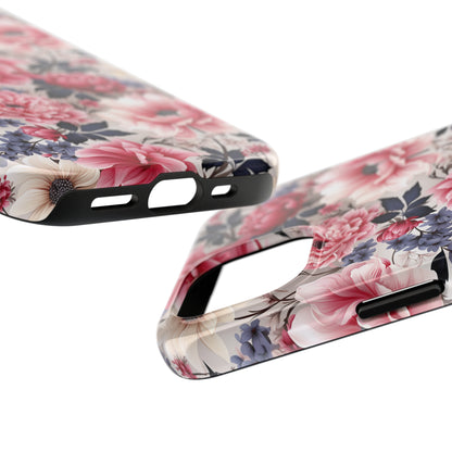 Elegant Blooms Digital print Design Tough Phone Case compatible with a large variety of iPhone models, Gift, Phone Case