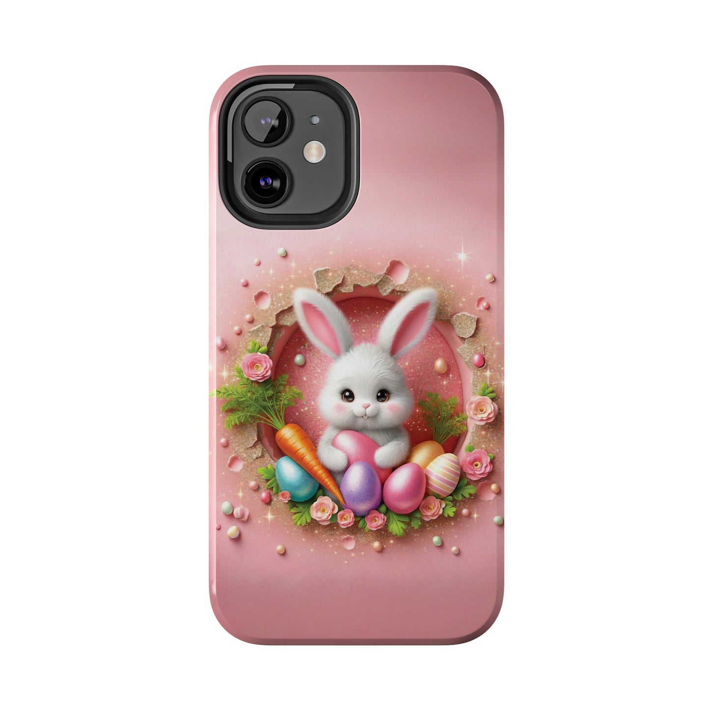 Easter Bunny Hole in the Wall design Tough Phone Case compatible with a large variety of iphone models