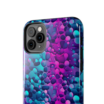 3D Bubble Print Pattern Design Tough Phone Case compatible with a large variety of iPhone models, Phone Case, Gift