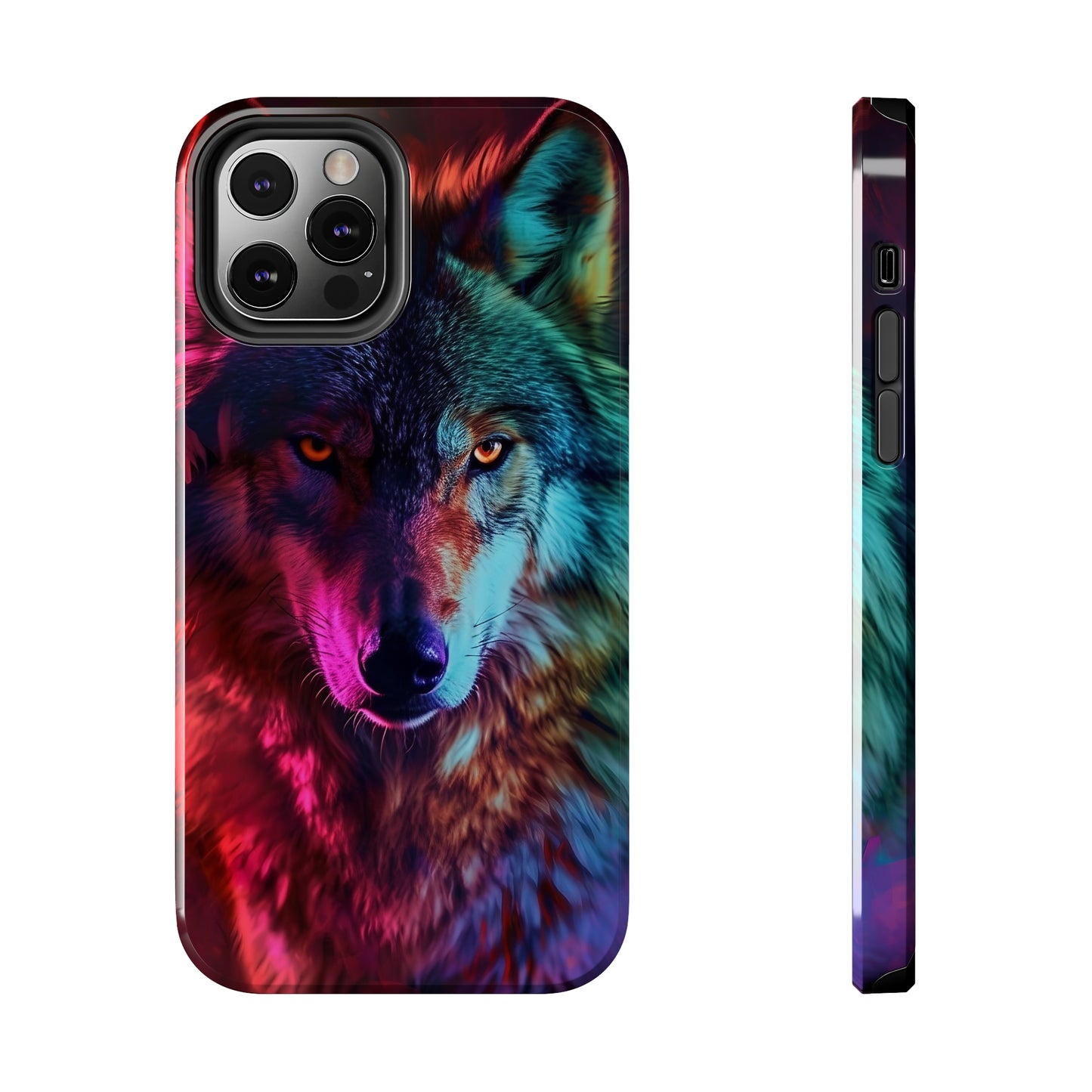 Wolf Digital print Design Tough Phone Case compatible with a large variety of iPhone models, Gift, Phone Case