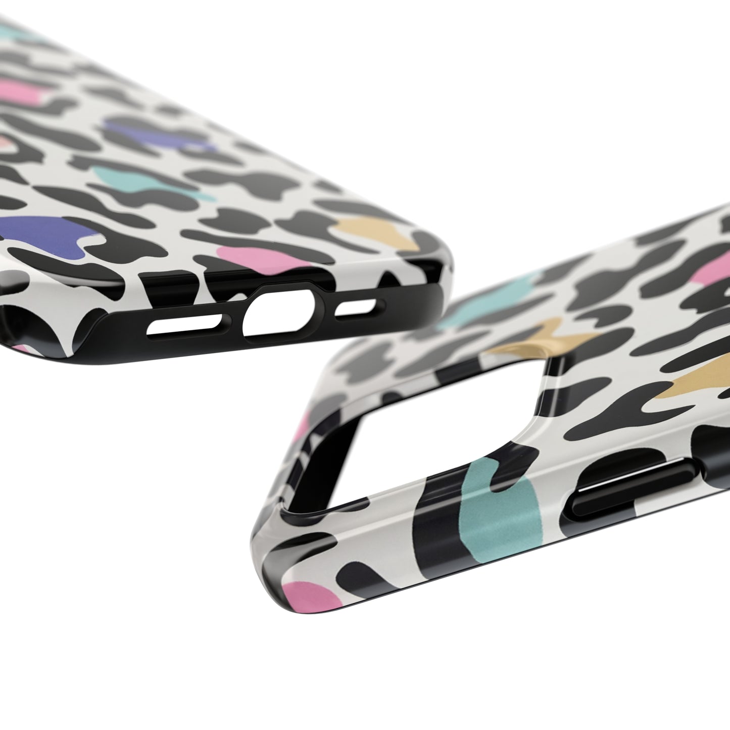 Rainbow Leopard Print design Tough Phone Case compatible with a large variety of iPhone models, Birthday Gift, Phone Case