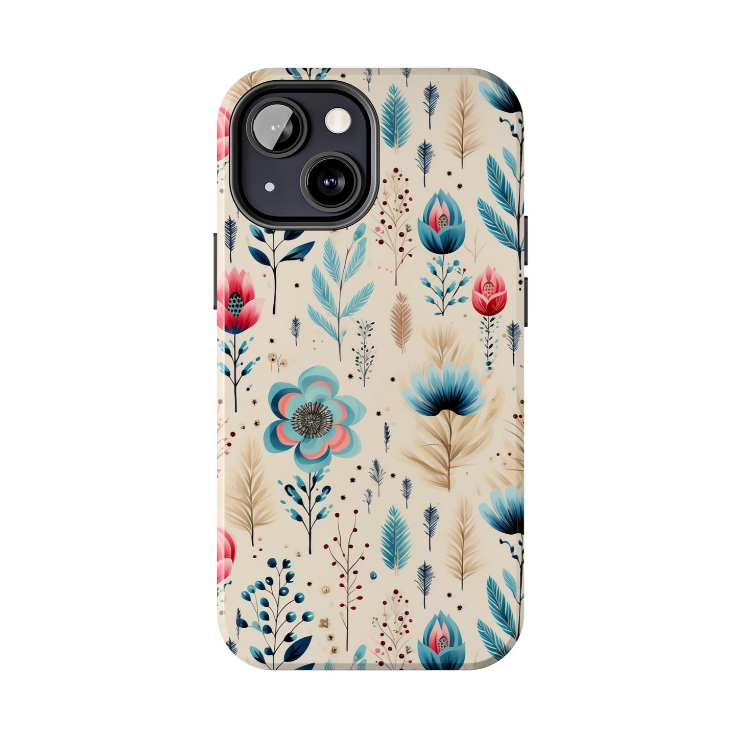 Boho Floral Pattern design Tough Phone Case compatible with a large variety of iphone models