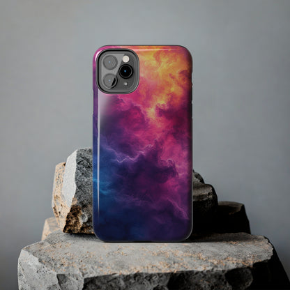 Abstract Art Colorful Nebula Design Phone Case- Lightweight, Impact Resistant Cover for iPhone 6, 6s, 12, 13, 14, 15