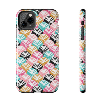 Rainbow Swirls Pattern design Tough Phone Case compatible with a large variety of iphone models