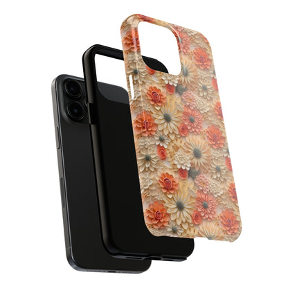 3D Wildflower Floral Pattern print design Phone Case- Lightweight, Impact Resistant Cover for iPhone 6, 6s, 12, 13, 14, 15