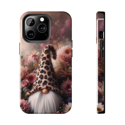 Leopard Print Fantasy Gnome Design Phone Case- Lightweight, Impact Resistant Cover for iPhone 6, 6s, 12, 13, 14, 15