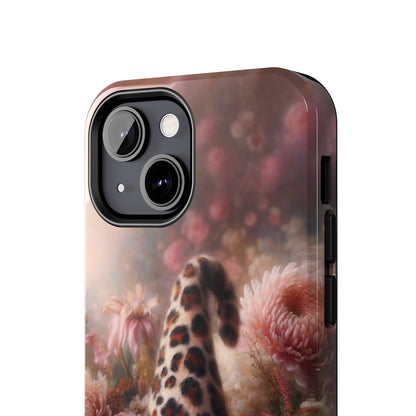 Leopard Print Fantasy Gnome Design Phone Case- Lightweight, Impact Resistant Cover for iPhone 6, 6s, 12, 13, 14, 15