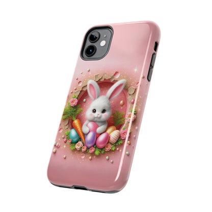 Easter Bunny Hole in the Wall design Tough Phone Case compatible with a large variety of iphone models