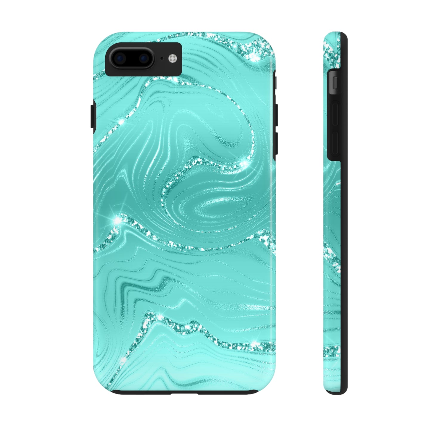 Marbled Turquoise Design Tough Phone Case compatible with a large variety of phone models, Gift, Phone Case