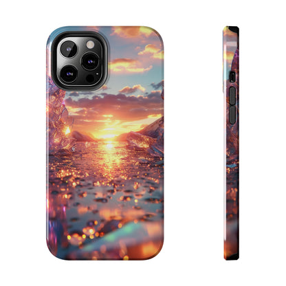 Abstract Sunrise Crystal Design Tough Phone Case