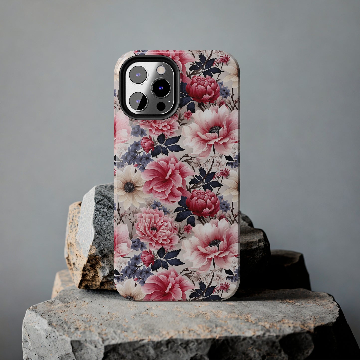 Elegant Blooms Digital print Design Tough Phone Case compatible with a large variety of iPhone models, Gift, Phone Case