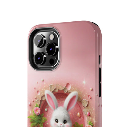 Easter Bunny Hole in the Wall design Tough Phone Case compatible with a large variety of iphone models