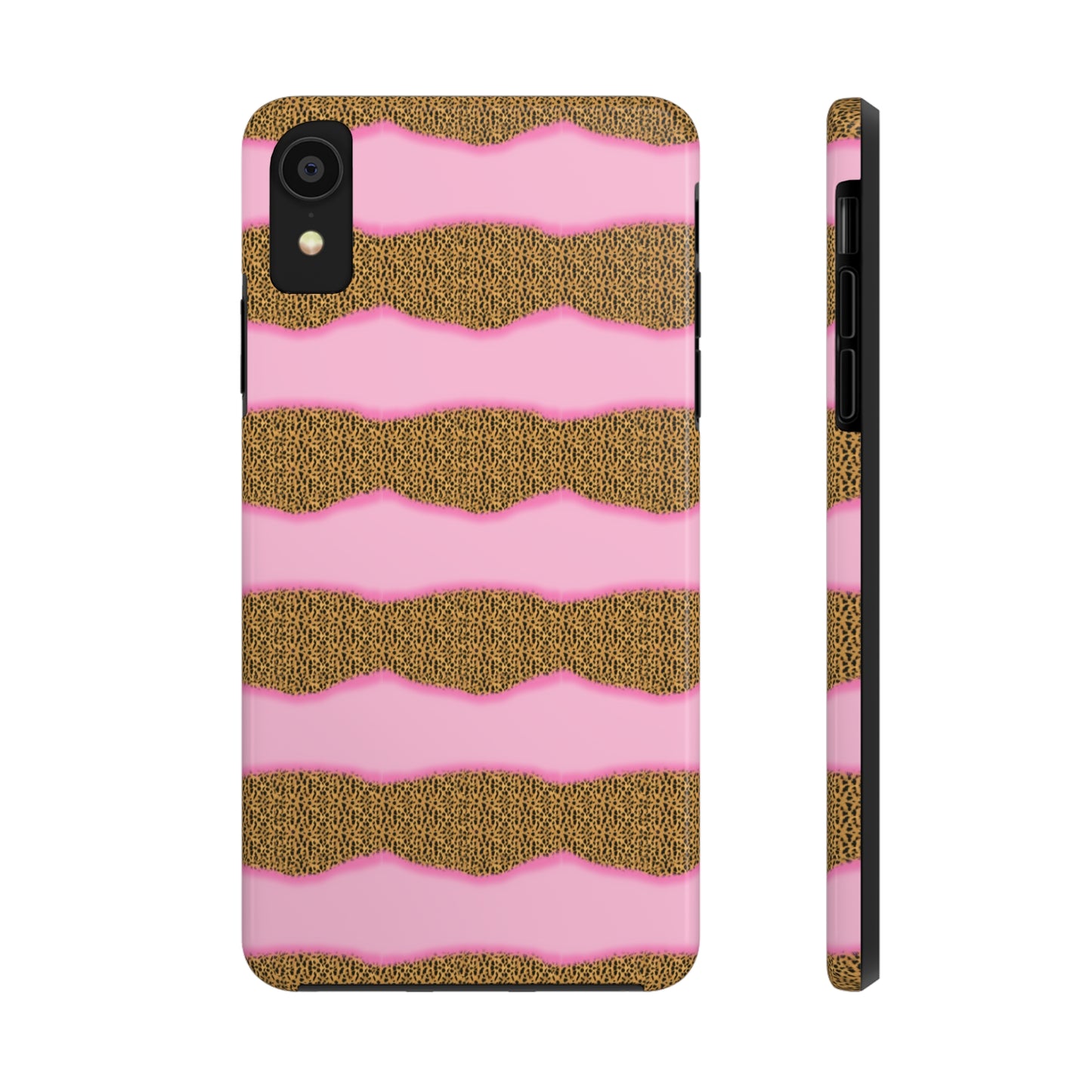 Girly Cheetah Wave Design Phone Case- Lightweight, Impact Resistant Cover for iPhone 6, 6s, 12, 13, 14, 15