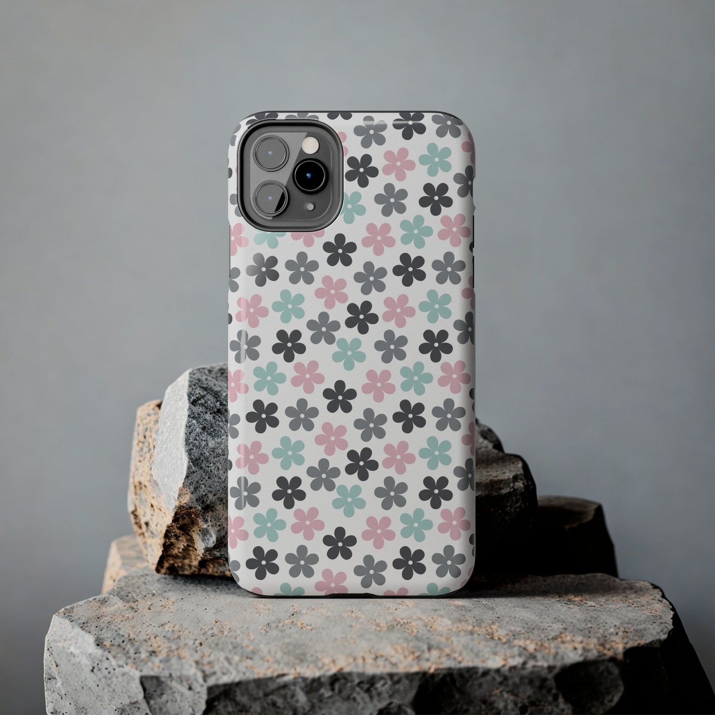 Pastel Groovy Flowers print design Tough Phone Case compatible with a large variety of iphone models