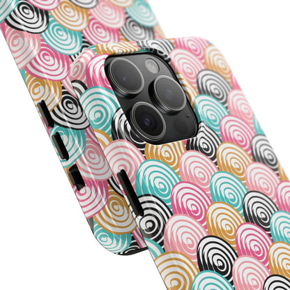 Rainbow Swirls Pattern design Tough Phone Case compatible with a large variety of iphone models