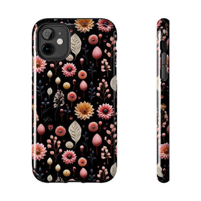 Floating Flowers print design Tough Phone Case compatible with a large variety of iphone models