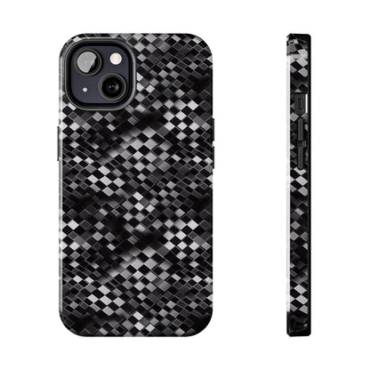 3D Checkerboard Print Pattern Design Tough Phone Case compatible with a large variety of iPhone models, Phone Case, Gift