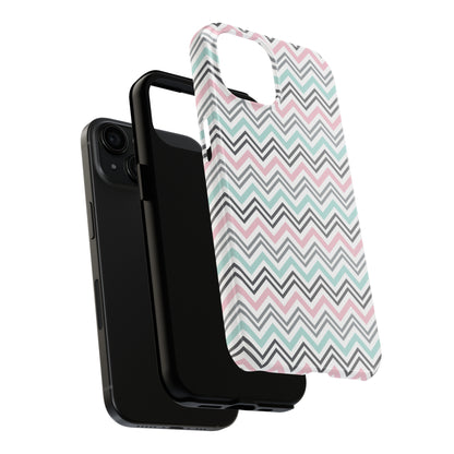 Pastel Chevron print design Tough Phone Case compatible with a large variety of iphone models