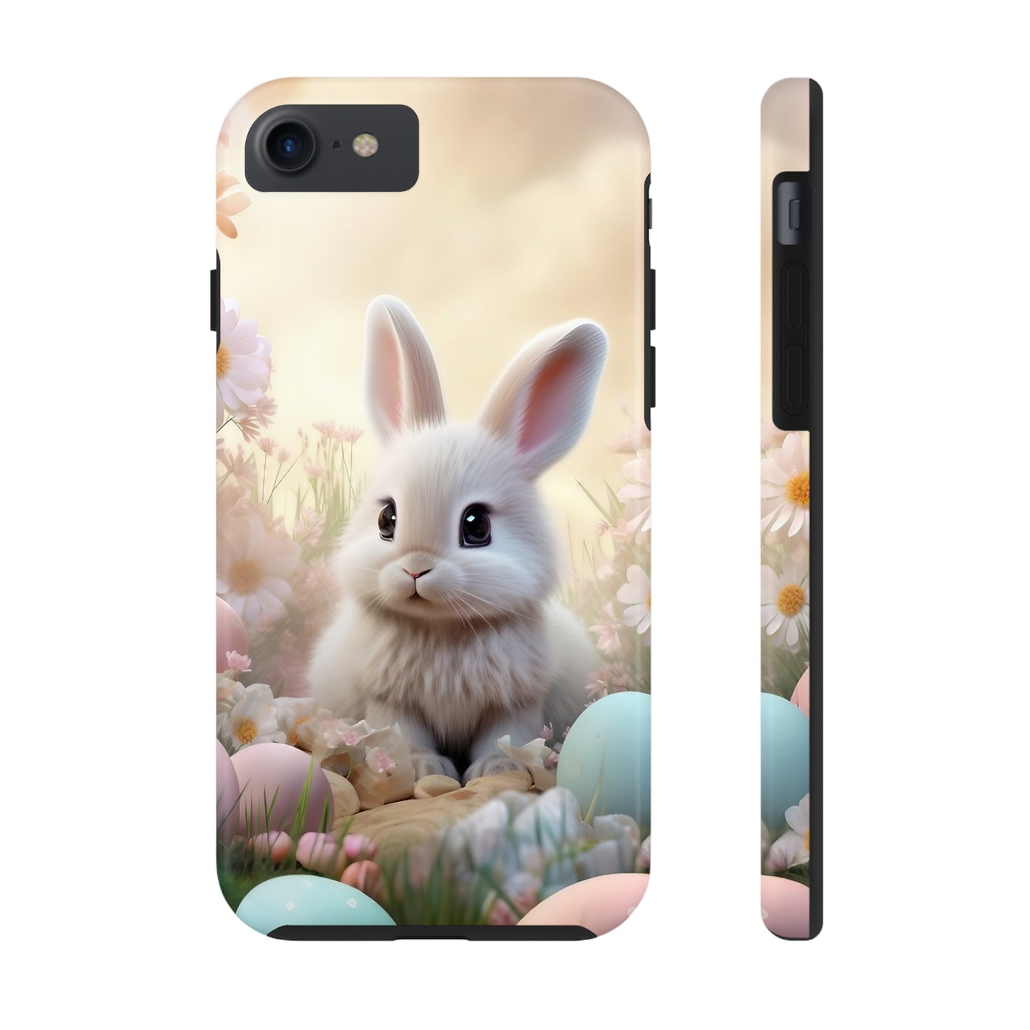 Cute Easter Bunny Pattern Design Tough Phone Case compatible with a large variety of iPhone models, Gift, Phone Case