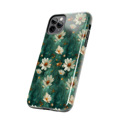 Watercolor Daisy Floral iPhone Case, Elegant White Blossom Design, Protective Phone Cover, Stylish Watercolor Flower Pattern compatible with a large variety of iPhone models, Phone Case, Gift