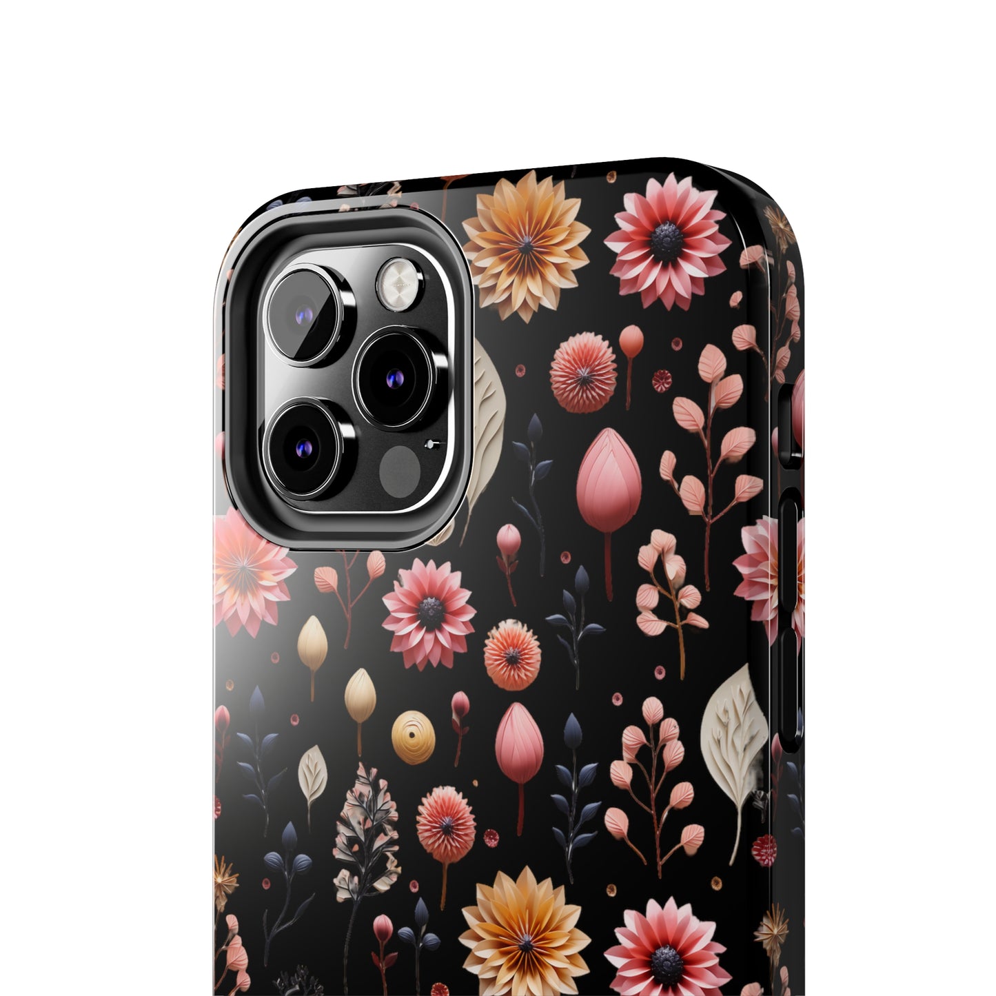 Floating Flowers print design Tough Phone Case compatible with a large variety of iphone models