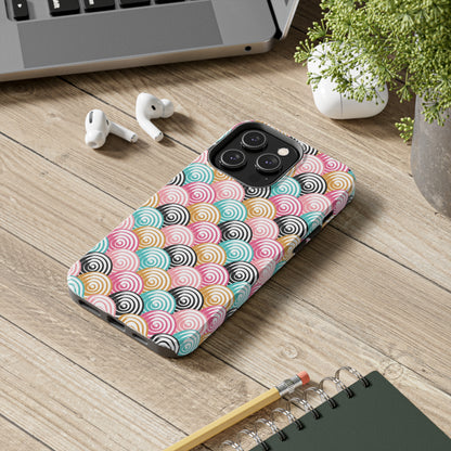 Rainbow Swirls Pattern design Tough Phone Case compatible with a large variety of iphone models