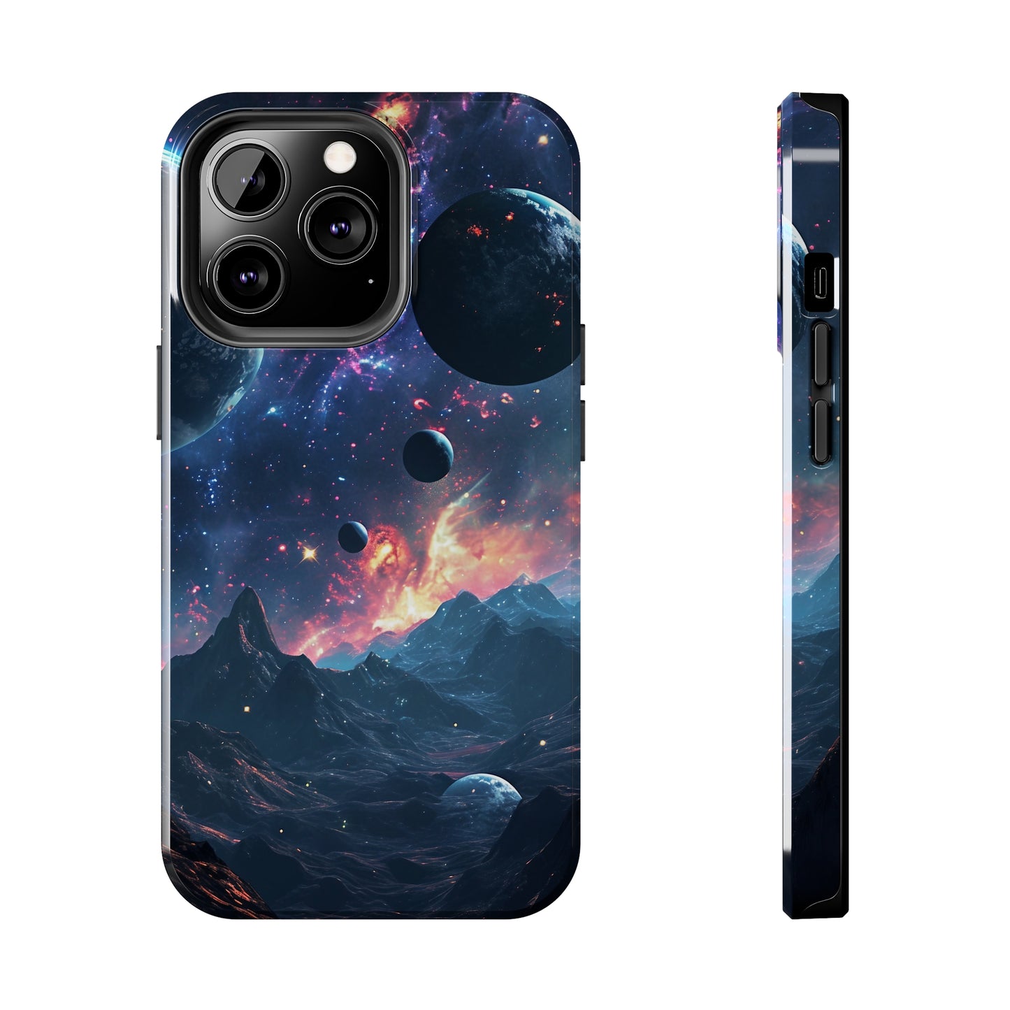 Galaxy Themed Digital print Design Tough Phone Case compatible with a large variety of iPhone models, Gift, Phone Case