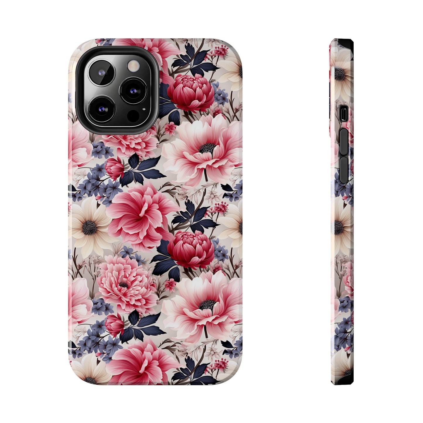 Elegant Blooms Digital print Design Tough Phone Case compatible with a large variety of iPhone models, Gift, Phone Case