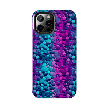 3D Bubble Print Pattern Design Tough Phone Case compatible with a large variety of iPhone models, Phone Case, Gift