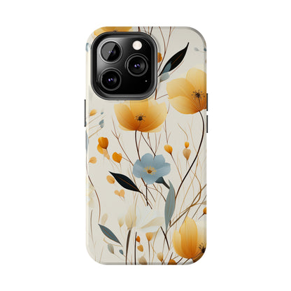 Wildflowers Muted Tones Digital print Design Tough Phone Case compatible with a large variety of iPhone models, Gift, Phone Case