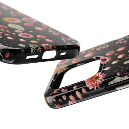 Floating Flowers print design Tough Phone Case compatible with a large variety of iphone models