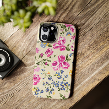 Western Pink Roses Design Tough Phone Case compatible with a large variety of iphone models