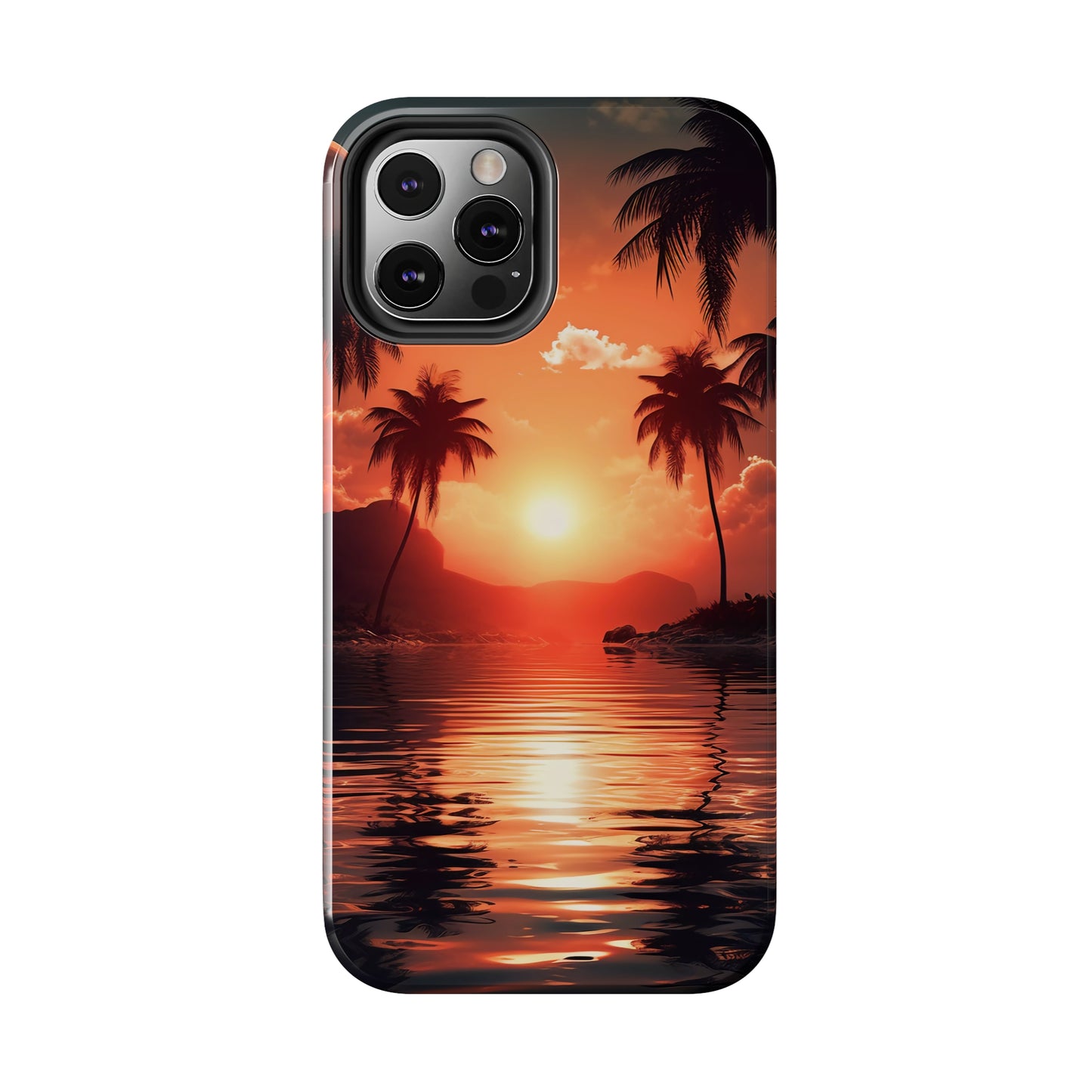 Sunset Beach Design iPhone Case, Beautiful Beach Scene, Artsy Surf Design, Protective Phone Cover compatible with a large variety of iPhone models, Phone Case, Gift