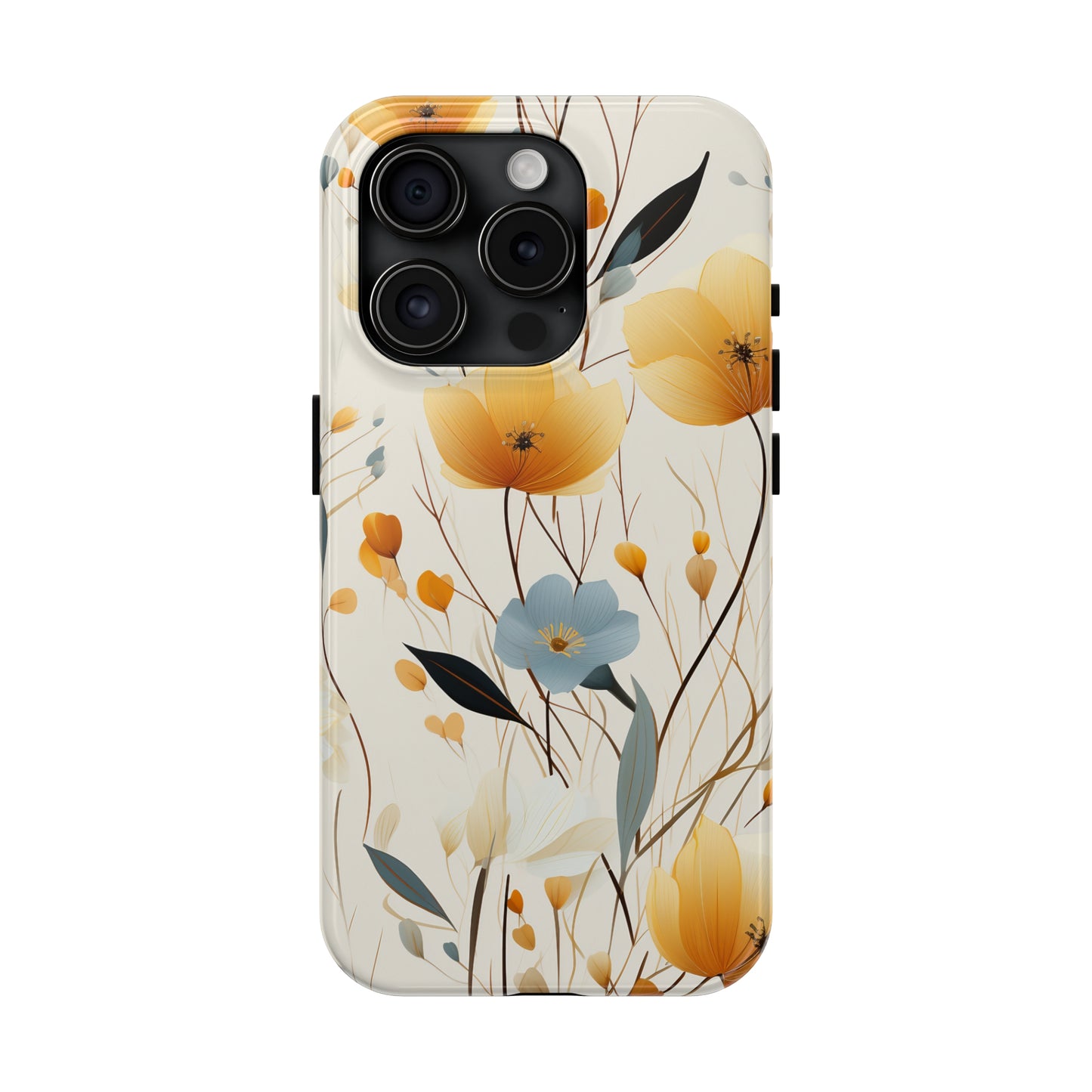 Wildflowers Muted Tones Digital print Design Tough Phone Case compatible with a large variety of iPhone models, Gift, Phone Case