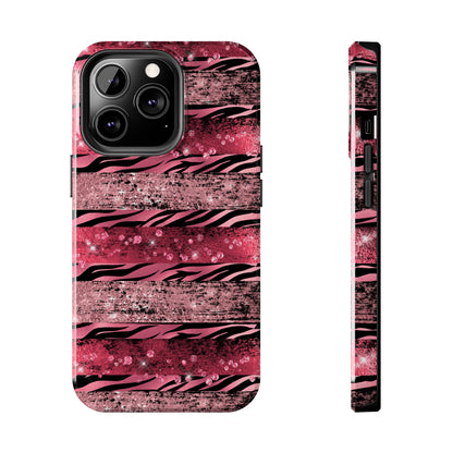 Pink Tiger Design Tough Phone Case compatible with a large variety of phone models, Gift, Phone Case