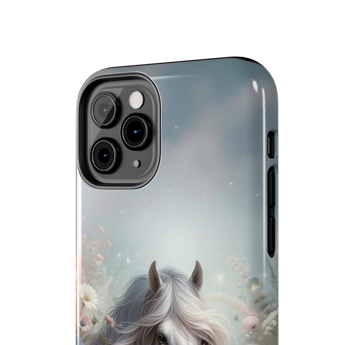 Beautiful Horse and Floral print Design Tough Phone Case compatible with a large variety of iPhone models, Gift, Phone Case