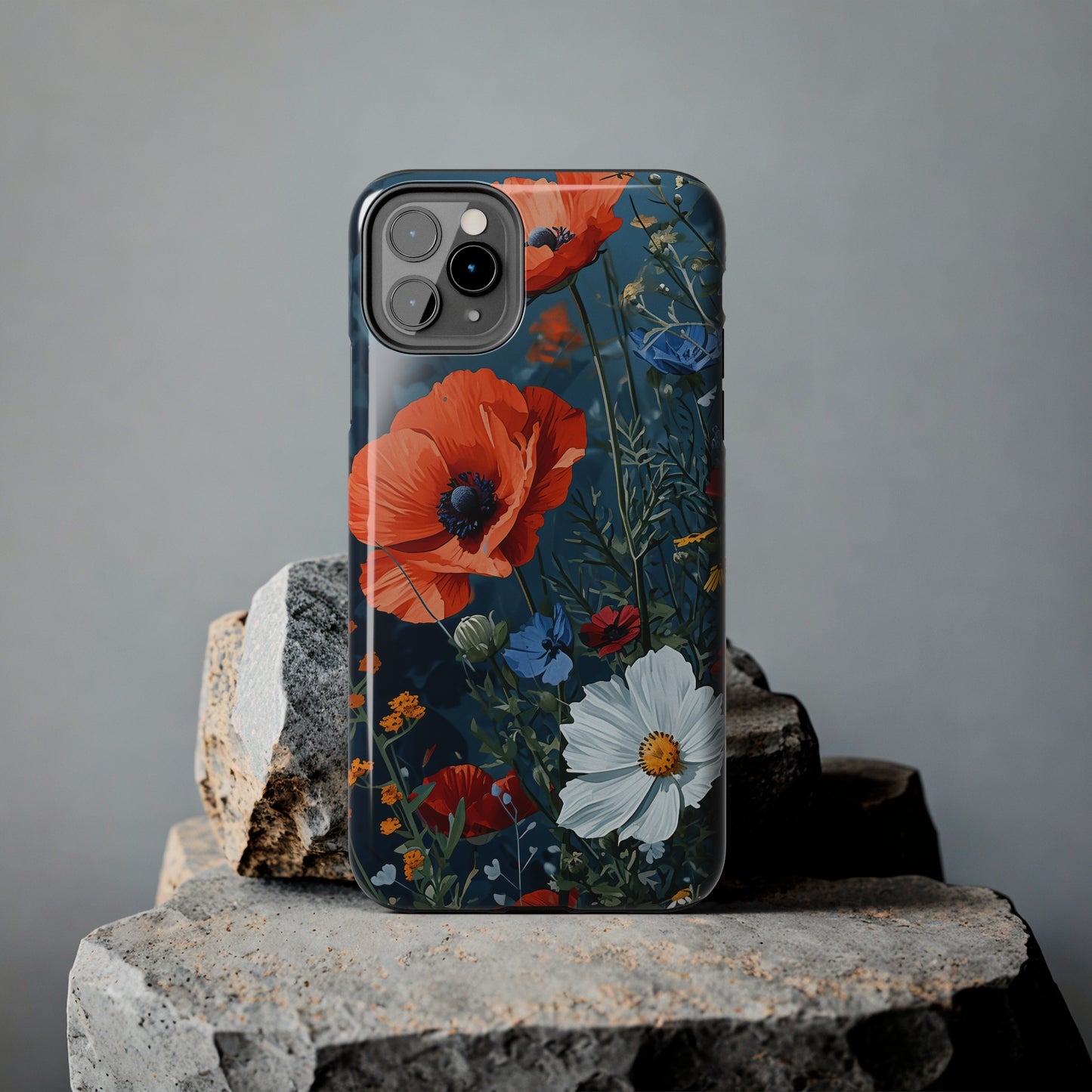 Wildflowers Vibrant Tones Digital print Design Tough Phone Case compatible with a large variety of iPhone models, Gift, Phone Case