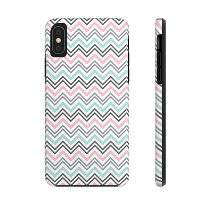 Pastel Chevron print design Tough Phone Case compatible with a large variety of iphone models