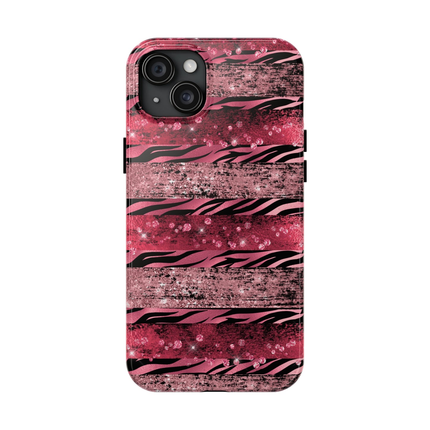 Pink Tiger Design Tough Phone Case compatible with a large variety of phone models, Gift, Phone Case