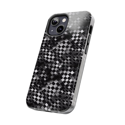 3D Checkerboard Print Pattern Design Tough Phone Case compatible with a large variety of iPhone models, Phone Case, Gift