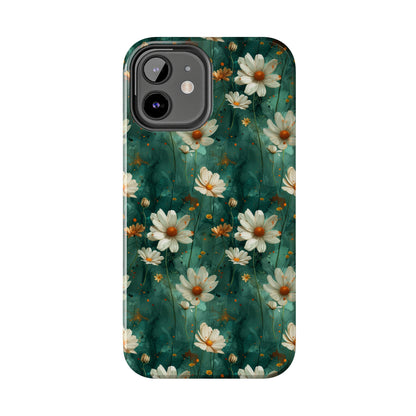 Watercolor Daisy Floral iPhone Case, Elegant White Blossom Design, Protective Phone Cover, Stylish Watercolor Flower Pattern compatible with a large variety of iPhone models, Phone Case, Gift