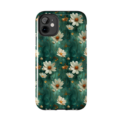 Watercolor Daisy Floral iPhone Case, Elegant White Blossom Design, Protective Phone Cover, Stylish Watercolor Flower Pattern compatible with a large variety of iPhone models, Phone Case, Gift